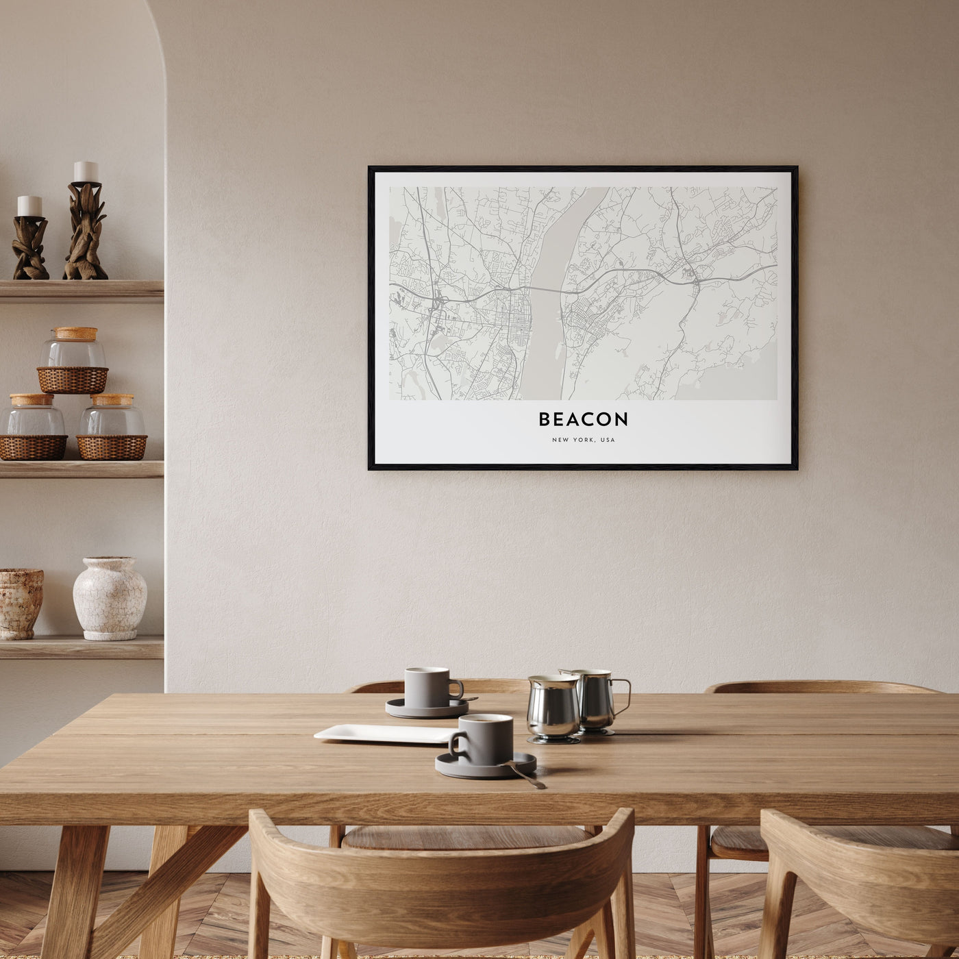 Beacon Map Landscape Poster