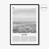 Beacon Print Black and White, Beacon Wall Art, Beacon Poster, Beacon Photo, Beacon Wall Décor, Beacon Map, New York, USA