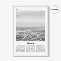 Beacon Print Black and White, Beacon Wall Art, Beacon Poster, Beacon Photo, Beacon Wall Décor, Beacon Map, New York, USA