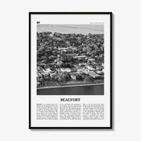 Beaufort Print Black and White South Carolina, Beaufort Wall Art, Beaufort Poster, Beaufort Photo, Beaufort Wall Décor, Beaufort Map