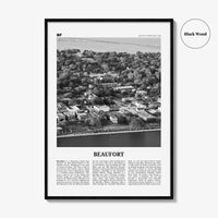Beaufort Print Black and White South Carolina, Beaufort Wall Art, Beaufort Poster, Beaufort Photo, Beaufort Wall Décor, Beaufort Map