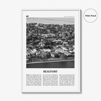 Beaufort Print Black and White South Carolina, Beaufort Wall Art, Beaufort Poster, Beaufort Photo, Beaufort Wall Décor, Beaufort Map