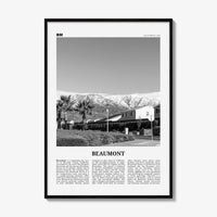 Beaumont Print Black and White California, Beaumont Wall Art, Beaumont Poster, Beaumont Photo, Beaumont Wall Décor,