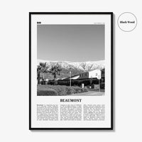 Beaumont Print Black and White California, Beaumont Wall Art, Beaumont Poster, Beaumont Photo, Beaumont Wall Décor,