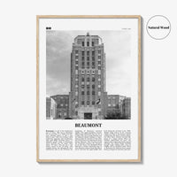 Beaumont Print Black and White Texas, Beaumont Wall Art, Beaumont Poster, Beaumont Photo, Beaumont Wall Décor, Beaumont Map, Texas, USA