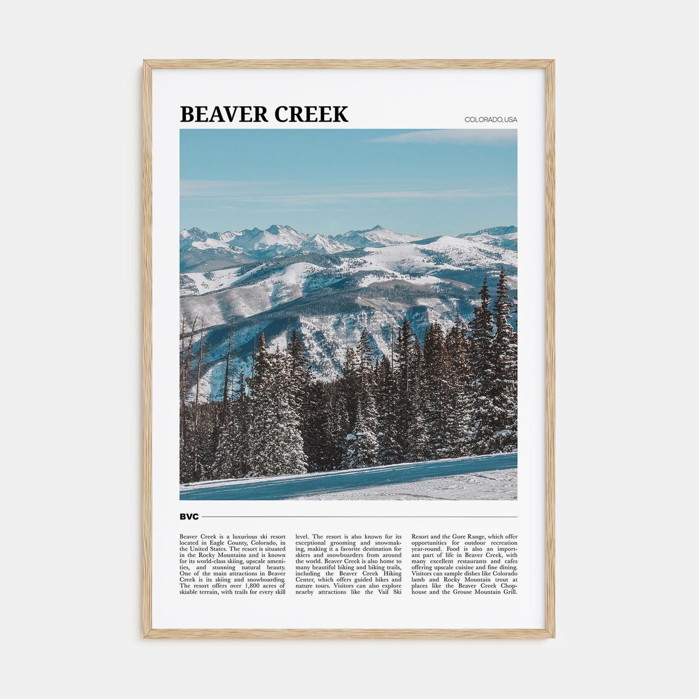 Beaver Creek Travel Color Poster