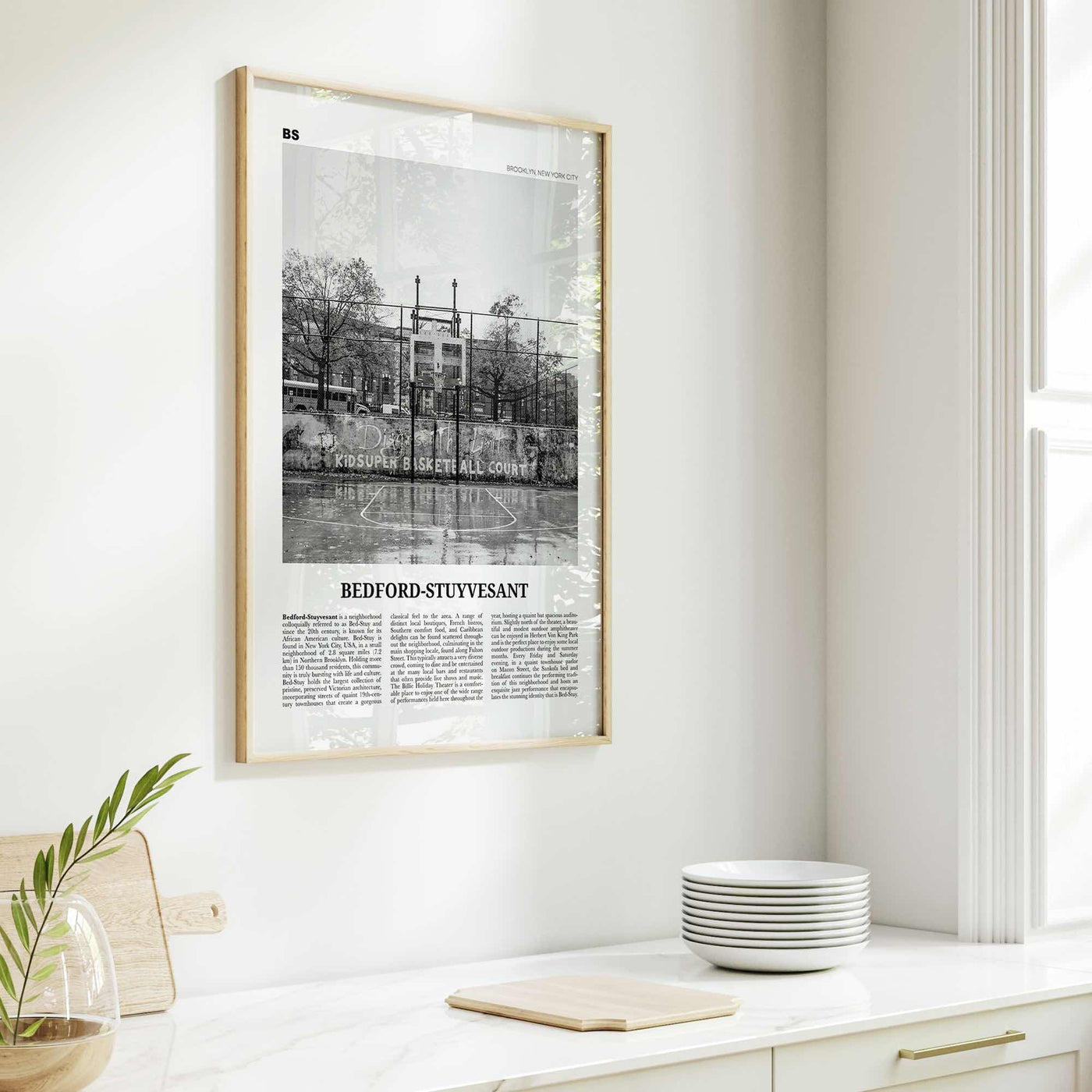 Bedford Stuyvesant Print Black and White, Bedford–Stuyvesant Wall Art, Bedford–Stuyvesant Poster, Bedford–Stuyvesant Photo, Brooklyn, USA