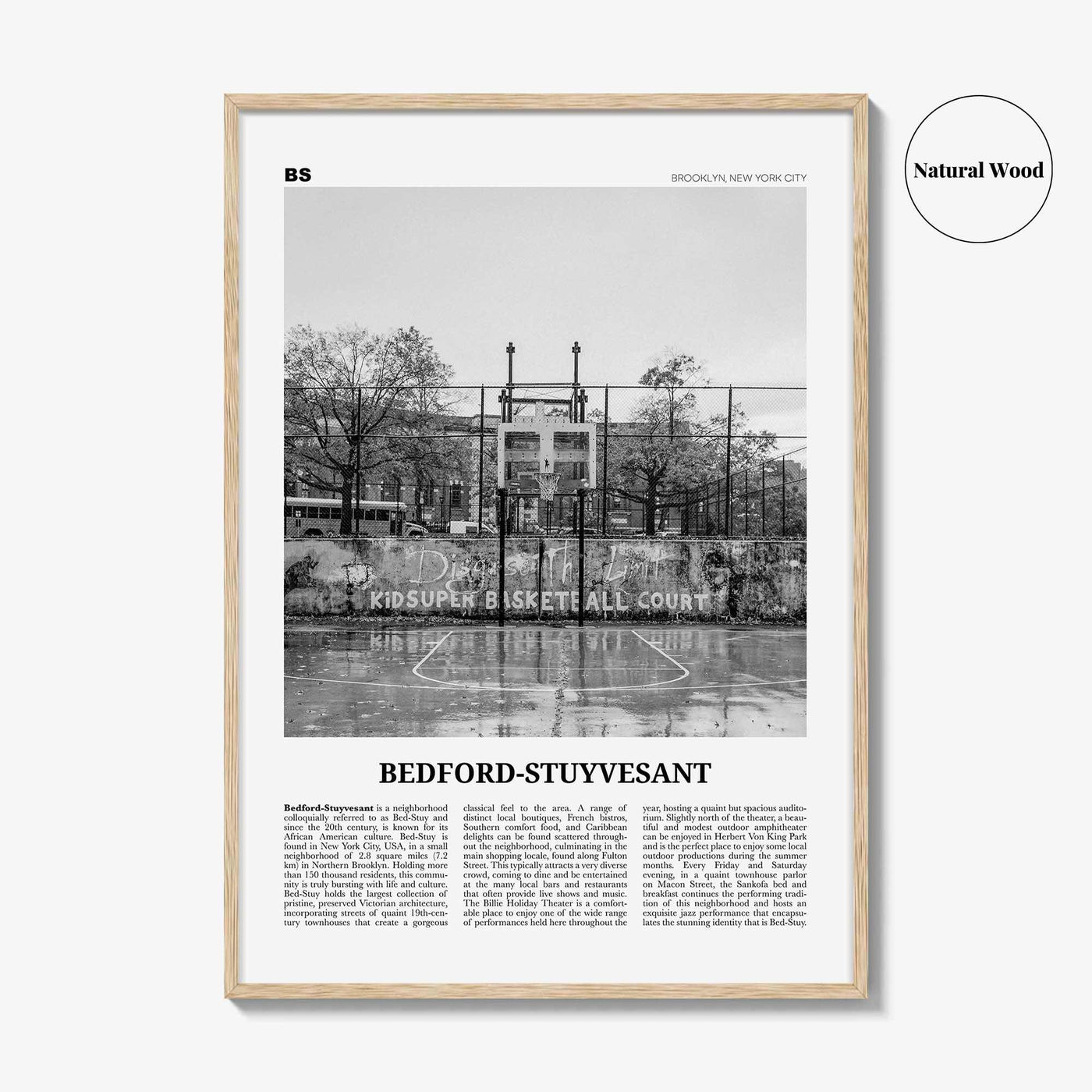 Bedford Stuyvesant Print Black and White, Bedford–Stuyvesant Wall Art, Bedford–Stuyvesant Poster, Bedford–Stuyvesant Photo, Brooklyn, USA