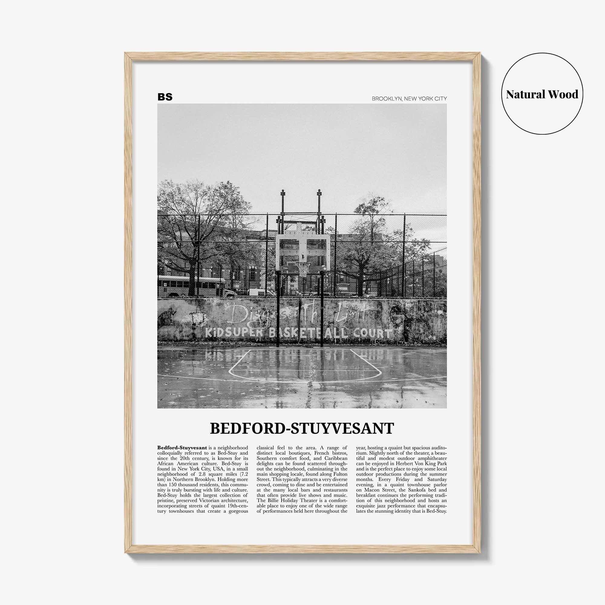 Bedford Stuyvesant Print Black and White, Bedford–Stuyvesant Wall Art, Bedford–Stuyvesant Poster, Bedford–Stuyvesant Photo, Brooklyn, USA