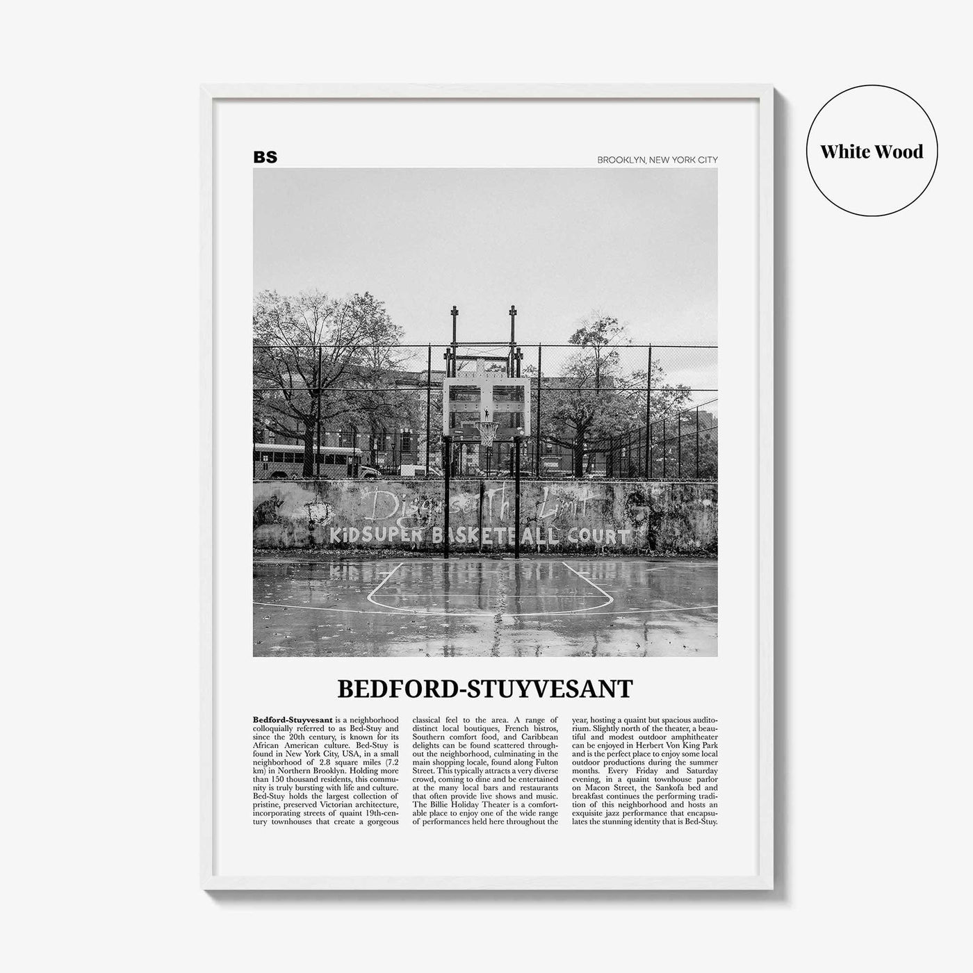 Bedford Stuyvesant Print Black and White, Bedford–Stuyvesant Wall Art, Bedford–Stuyvesant Poster, Bedford–Stuyvesant Photo, Brooklyn, USA