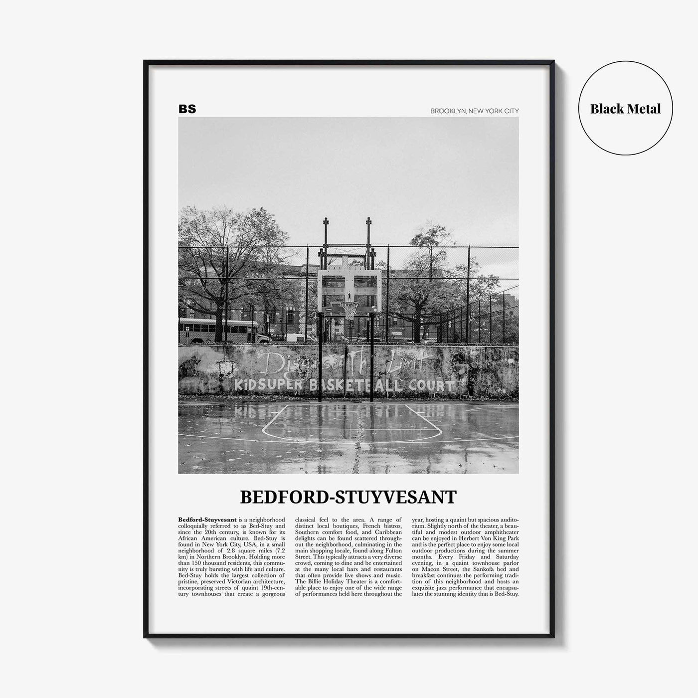 Bedford Stuyvesant Print Black and White, Bedford–Stuyvesant Wall Art, Bedford–Stuyvesant Poster, Bedford–Stuyvesant Photo, Brooklyn, USA