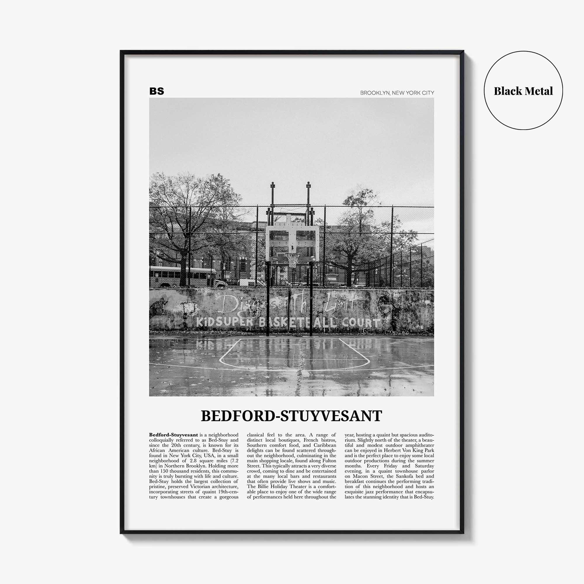 Bedford Stuyvesant Print Black and White, Bedford–Stuyvesant Wall Art, Bedford–Stuyvesant Poster, Bedford–Stuyvesant Photo, Brooklyn, USA