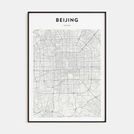 Beijing Map Portrait Poster