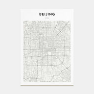 Beijing Map Portrait Poster
