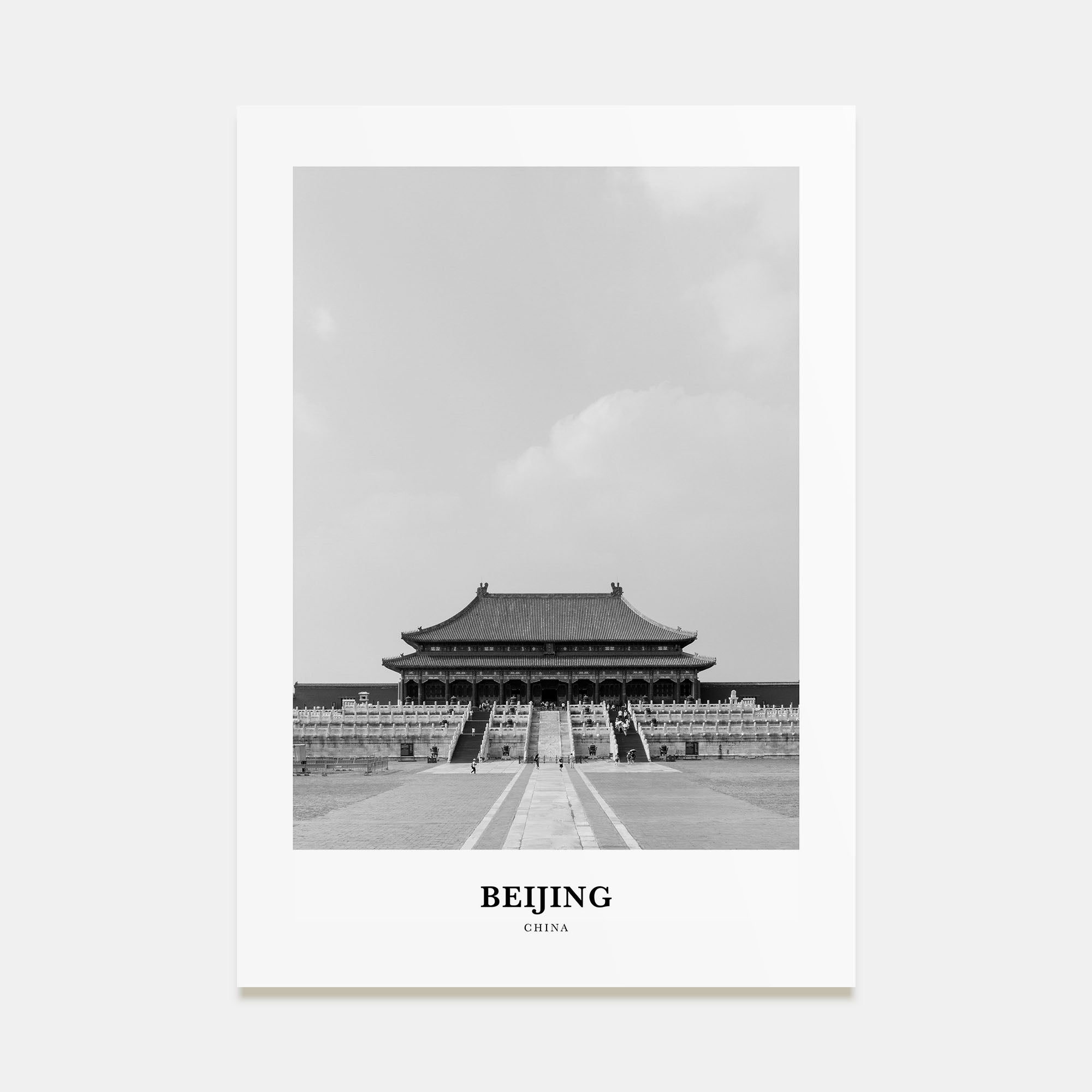 Beijing Portrait B&W No 2 Poster