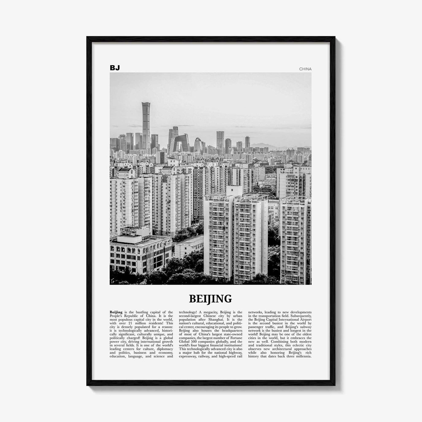 Beijing Print Black and White No 3, Beijing Wall Art, Beijing Poster, Beijing Photo, Beijing Wall Decor, Peking, China, 北京 北京市 中国, Asia