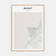 Beirut Map Portrait Poster