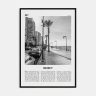 Beirut Travel B&W No 2 Poster