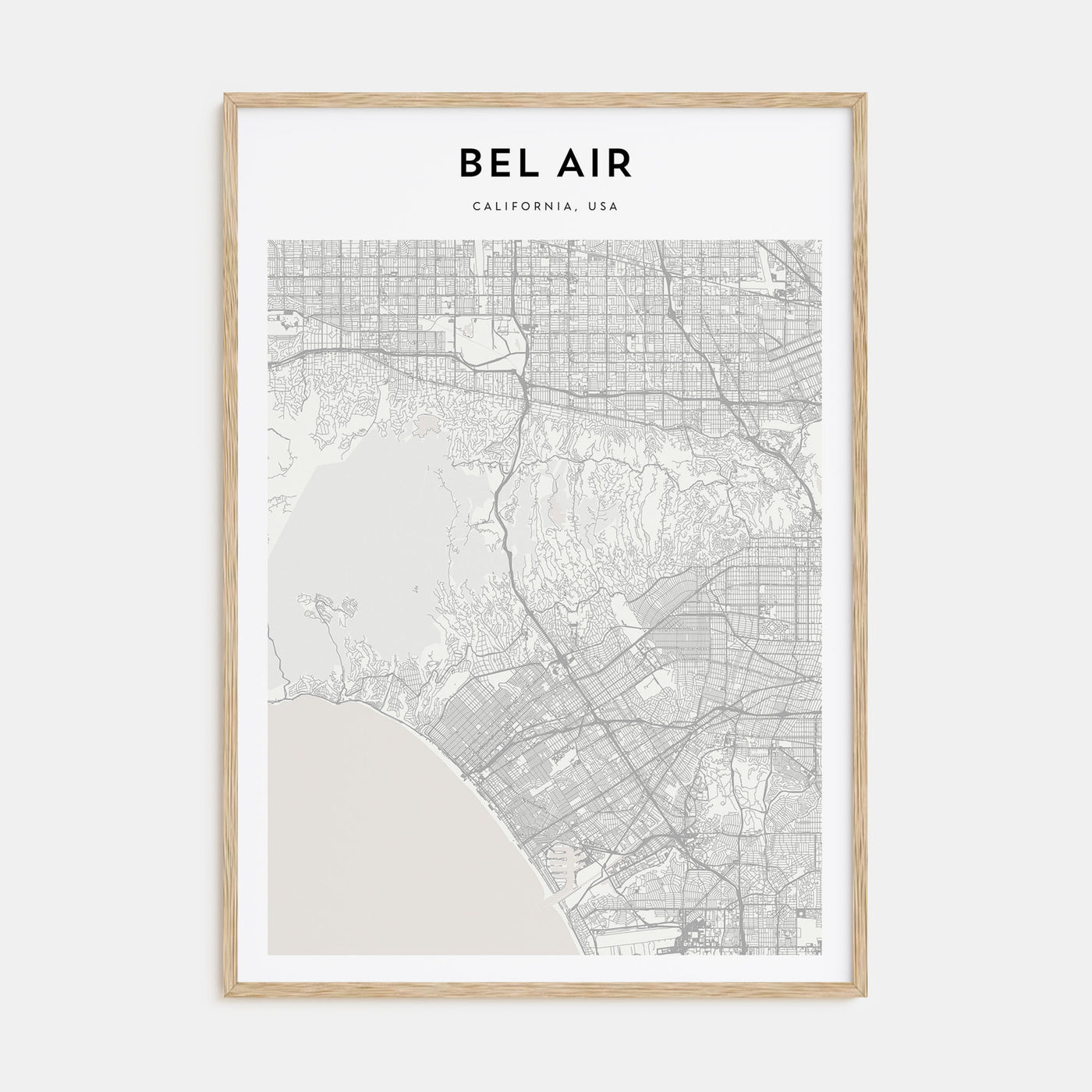 Bel Air Map Portrait Poster