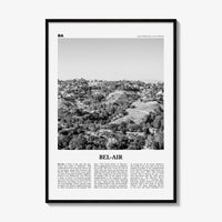 Bel Air Print Black and White, Bel-Air Wall Art, Bel-Air Poster, Bel-Air Photo, Bel-Air Wall Décor, Bel-Air Map, Los Angeles, California