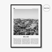 Bel Air Print Black and White, Bel-Air Wall Art, Bel-Air Poster, Bel-Air Photo, Bel-Air Wall Décor, Bel-Air Map, Los Angeles, California