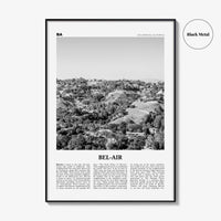 Bel Air Print Black and White, Bel-Air Wall Art, Bel-Air Poster, Bel-Air Photo, Bel-Air Wall Décor, Bel-Air Map, Los Angeles, California