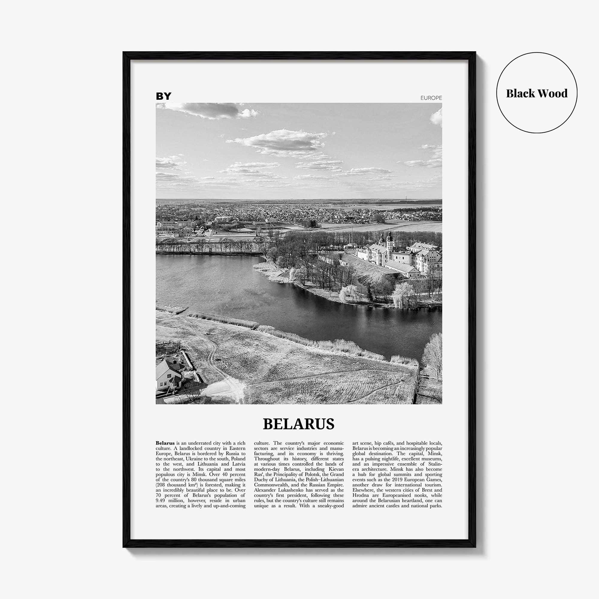 Belarus Print Black and White, Belarus Wall Art, Belarus Poster, Belarus Photo, Belarus Wall Decor, Республика Беларусь, Belarusian, Europe