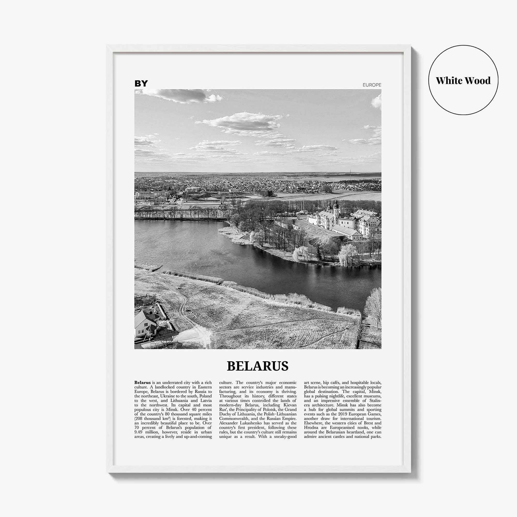Belarus Print Black and White, Belarus Wall Art, Belarus Poster, Belarus Photo, Belarus Wall Decor, Республика Беларусь, Belarusian, Europe