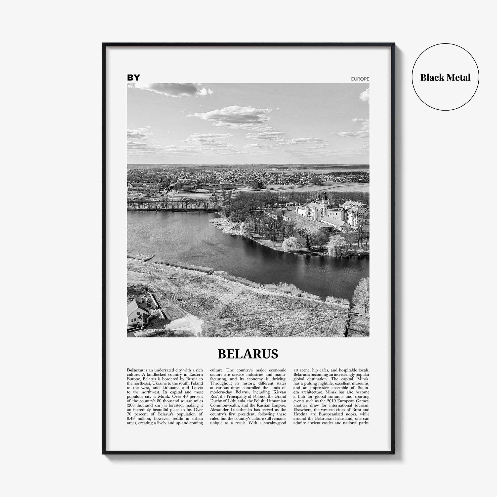 Belarus Print Black and White, Belarus Wall Art, Belarus Poster, Belarus Photo, Belarus Wall Decor, Республика Беларусь, Belarusian, Europe