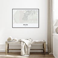 Belém Map Landscape Poster