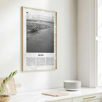 Belem Print Black and White No 1, Belem Wall Art, Belem Poster, Belem Photo, Belem Wall Décor, Belem Map, Brazil