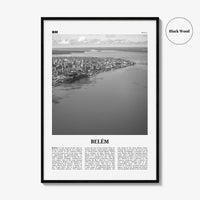 Belem Print Black and White No 1, Belem Wall Art, Belem Poster, Belem Photo, Belem Wall Décor, Belem Map, Brazil
