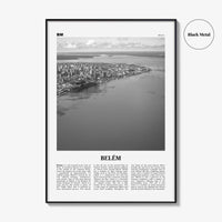 Belem Print Black and White No 1, Belem Wall Art, Belem Poster, Belem Photo, Belem Wall Décor, Belem Map, Brazil