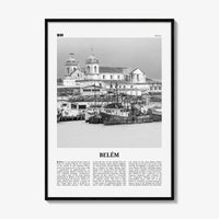Belem Print Black and White No 2, Belem Wall Art, Belem Poster, Belem Photo, Belem Wall Decor, Belem Map, Brazil