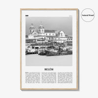 Belem Print Black and White No 2, Belem Wall Art, Belem Poster, Belem Photo, Belem Wall Decor, Belem Map, Brazil