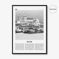 Belem Print Black and White No 2, Belem Wall Art, Belem Poster, Belem Photo, Belem Wall Decor, Belem Map, Brazil