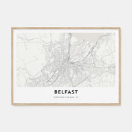 Belfast Map Landscape Poster