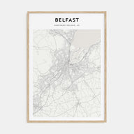 Belfast Map Portrait Poster