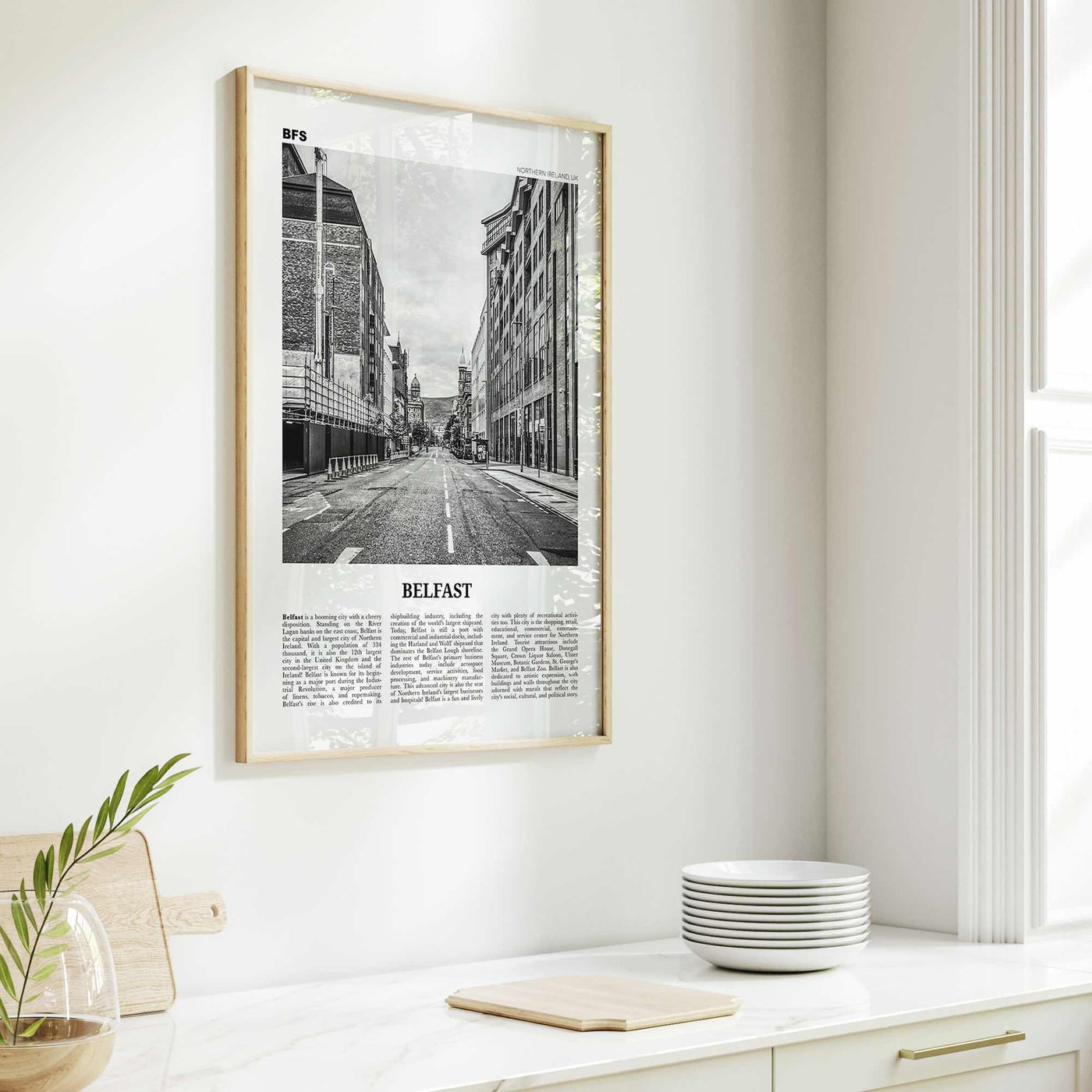 Belfast Print Black and White, Belfast Wall Art, Belfast Poster, Belfast Photo, Northern Ireland, UK, United Kingdom, Béal Feirste, Europe