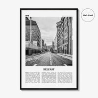 Belfast Print Black and White, Belfast Wall Art, Belfast Poster, Belfast Photo, Northern Ireland, UK, United Kingdom, Béal Feirste, Europe