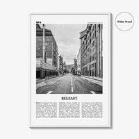 Belfast Print Black and White, Belfast Wall Art, Belfast Poster, Belfast Photo, Northern Ireland, UK, United Kingdom, Béal Feirste, Europe