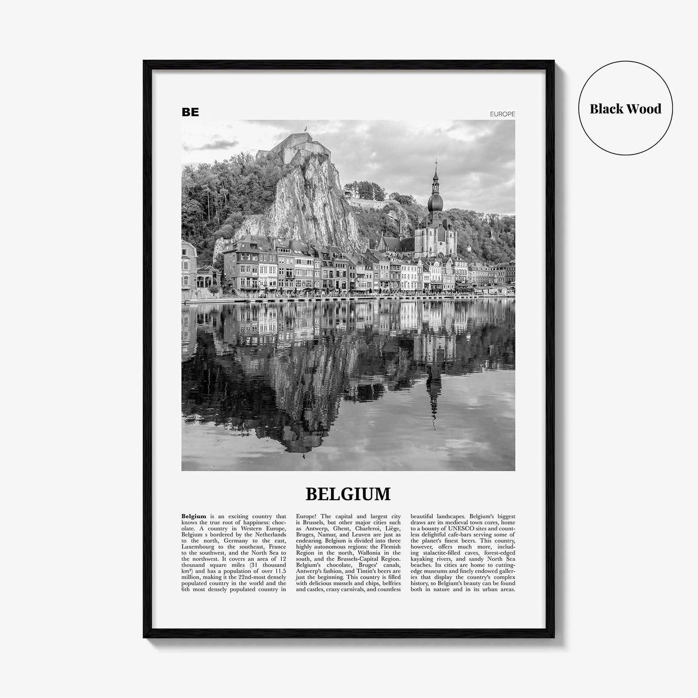 Belgium Print Black and White No 1, Belgium Wall Art, Belgium Poster, Belgium Photo, Belgium Decor, Brussels, België, Belgique Belgique