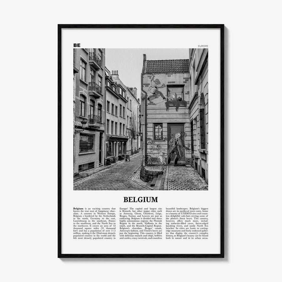 Belgium Print Black and White No 2, Belgium Wall Art, Belgium Poster, Belgium Photo, Belgium Decor, Brussels, België, Belgique Belgique