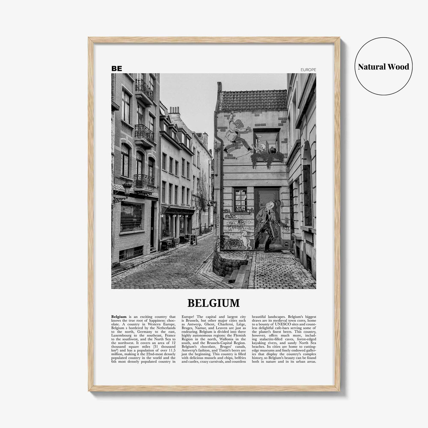 Belgium Print Black and White No 2, Belgium Wall Art, Belgium Poster, Belgium Photo, Belgium Decor, Brussels, België, Belgique Belgique