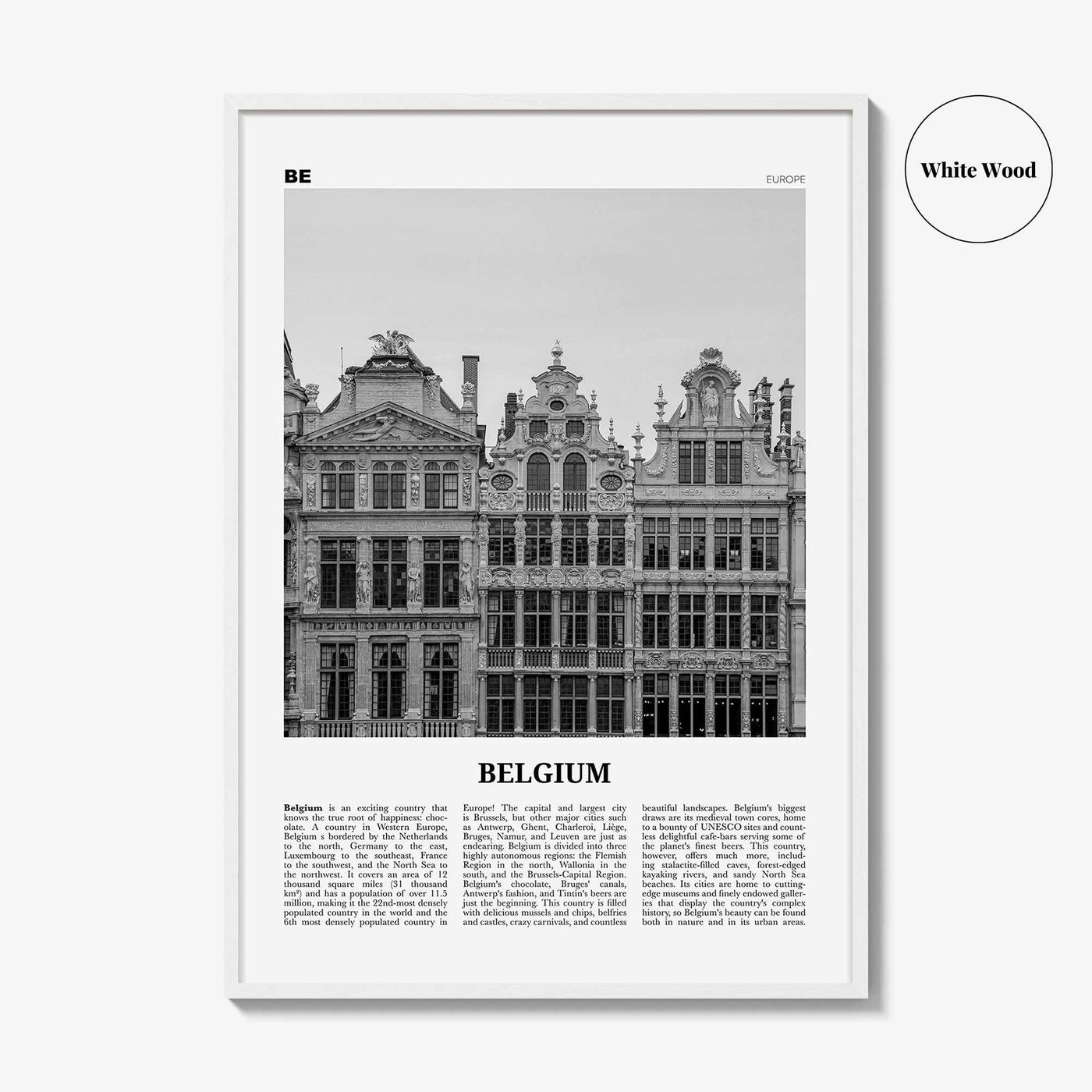 Belgium Print Black and White No 3, Belgium Wall Art, Belgium Poster, Belgium Photo, Belgium Decor, Brussels, België, Belgique Belgique