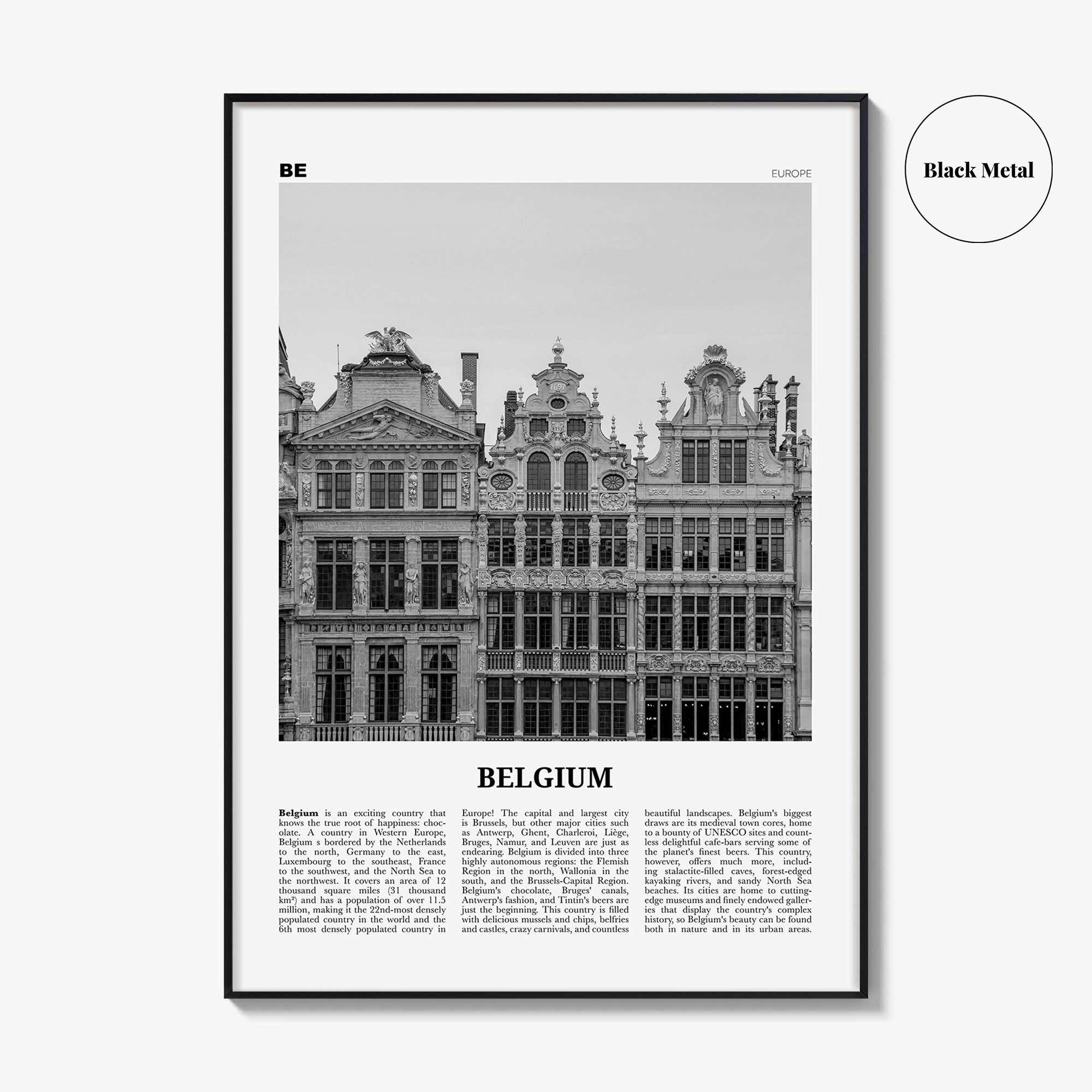 Belgium Print Black and White No 3, Belgium Wall Art, Belgium Poster, Belgium Photo, Belgium Decor, Brussels, België, Belgique Belgique