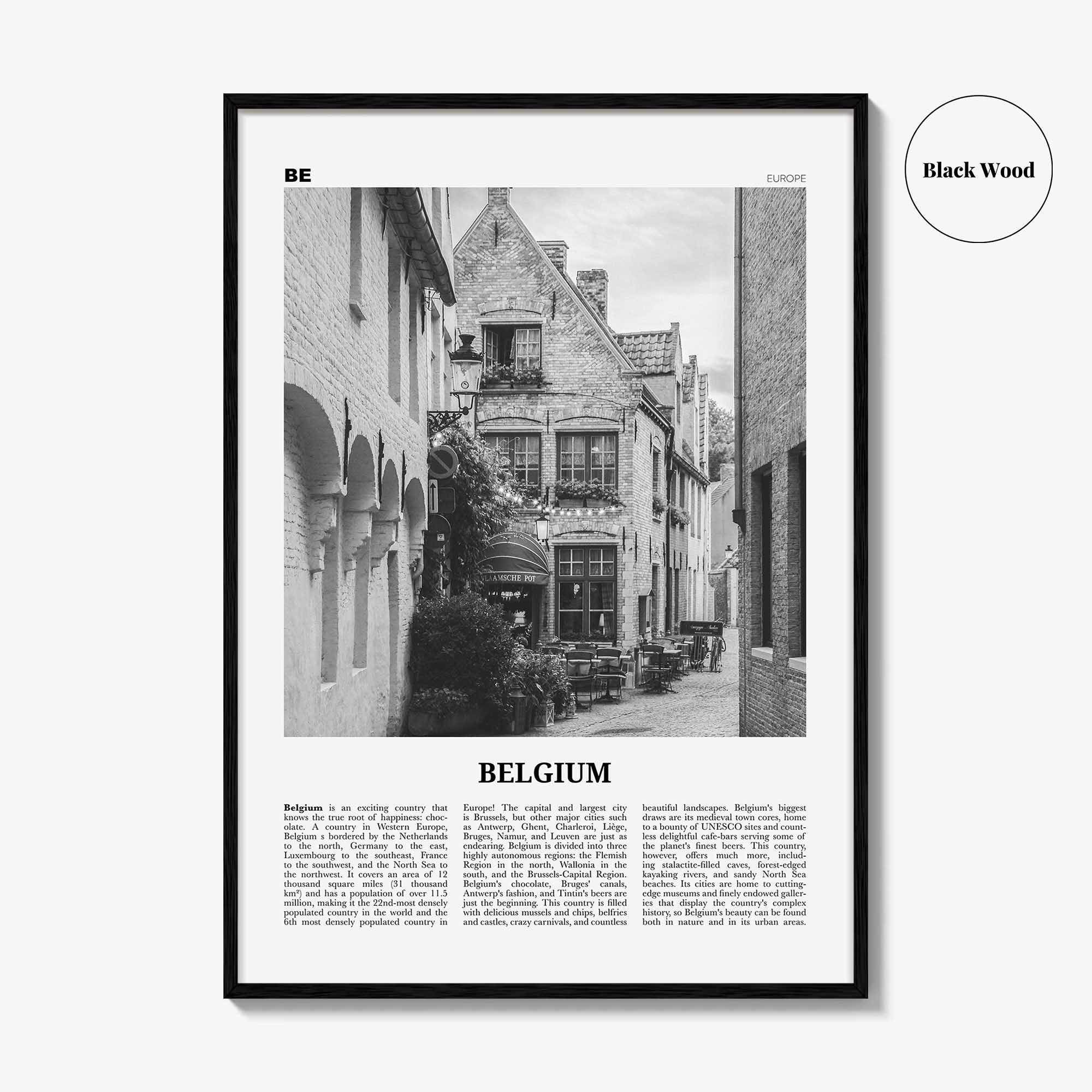 Belgium Print Black and White No 4, Belgium Wall Art, Belgium Poster, Belgium Photo, Belgium Decor, Brussels, België, Belgique Belgique