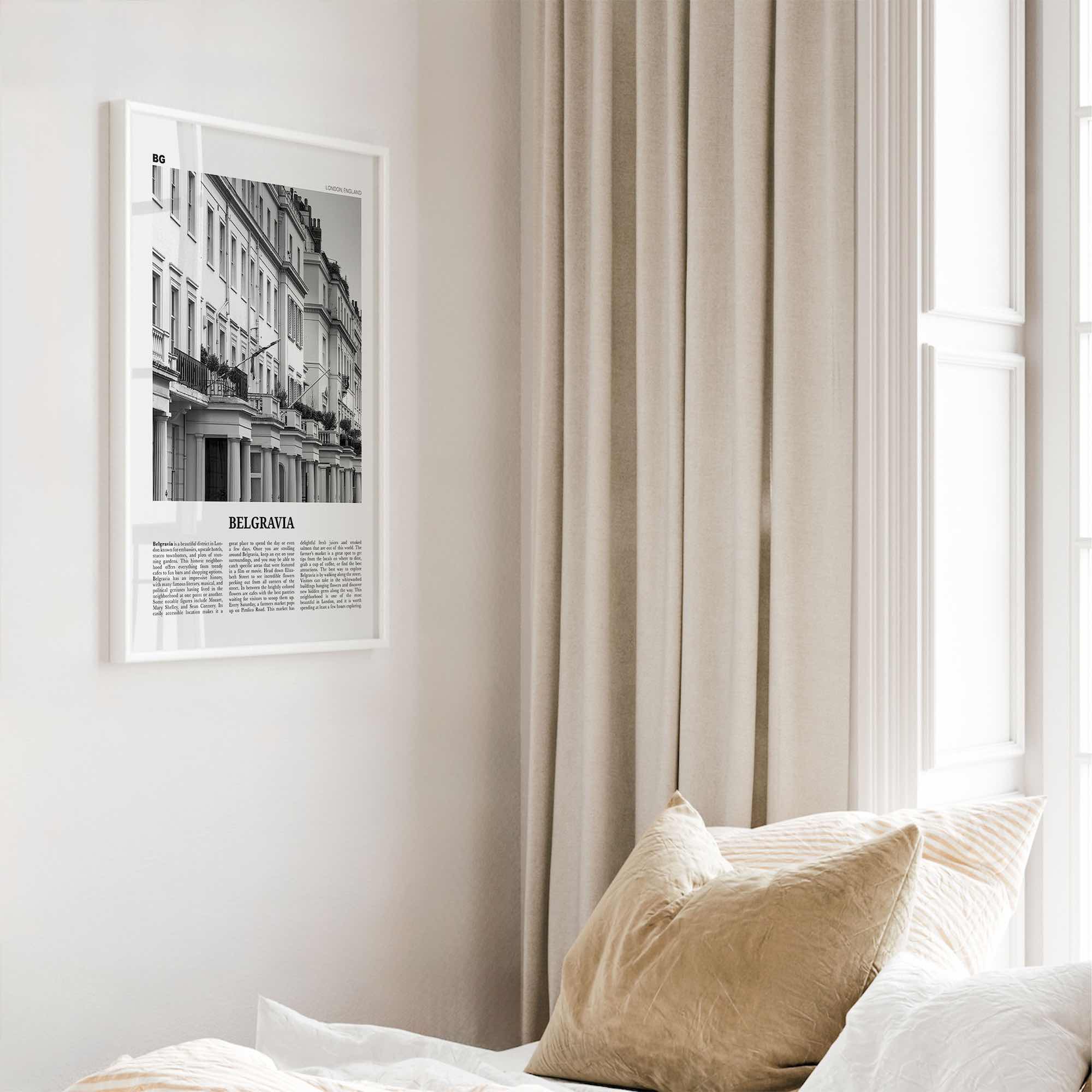 Belgravia Print Black and White, Belgravia Wall Art, Belgravia Poster, Belgravia Photo, Belgravia Wall Décor, Belgravia Map, London, England