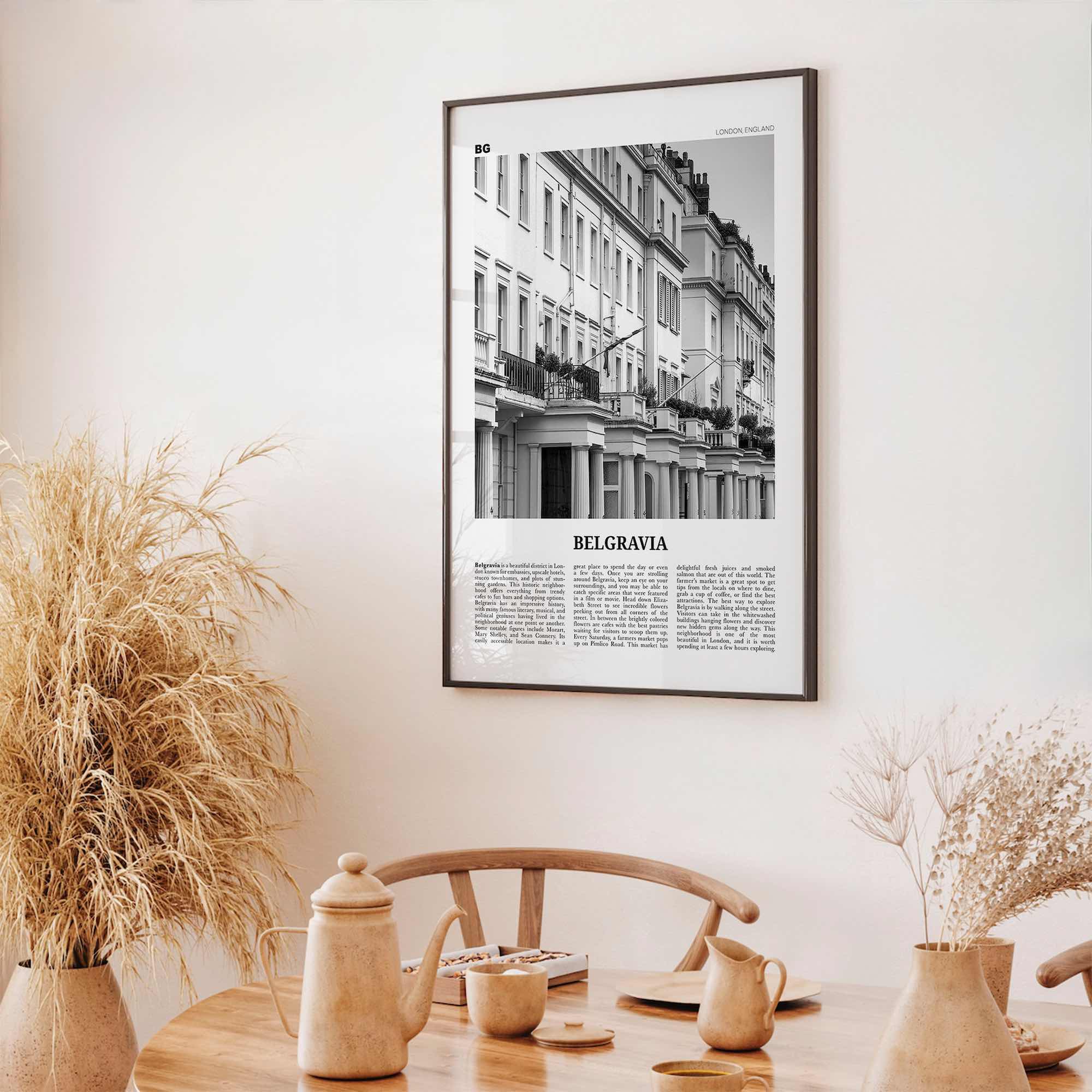 Belgravia Print Black and White, Belgravia Wall Art, Belgravia Poster, Belgravia Photo, Belgravia Wall Décor, Belgravia Map, London, England