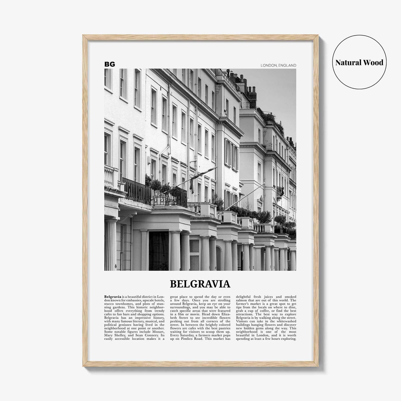 Belgravia Print Black and White, Belgravia Wall Art, Belgravia Poster, Belgravia Photo, Belgravia Wall Décor, Belgravia Map, London, England